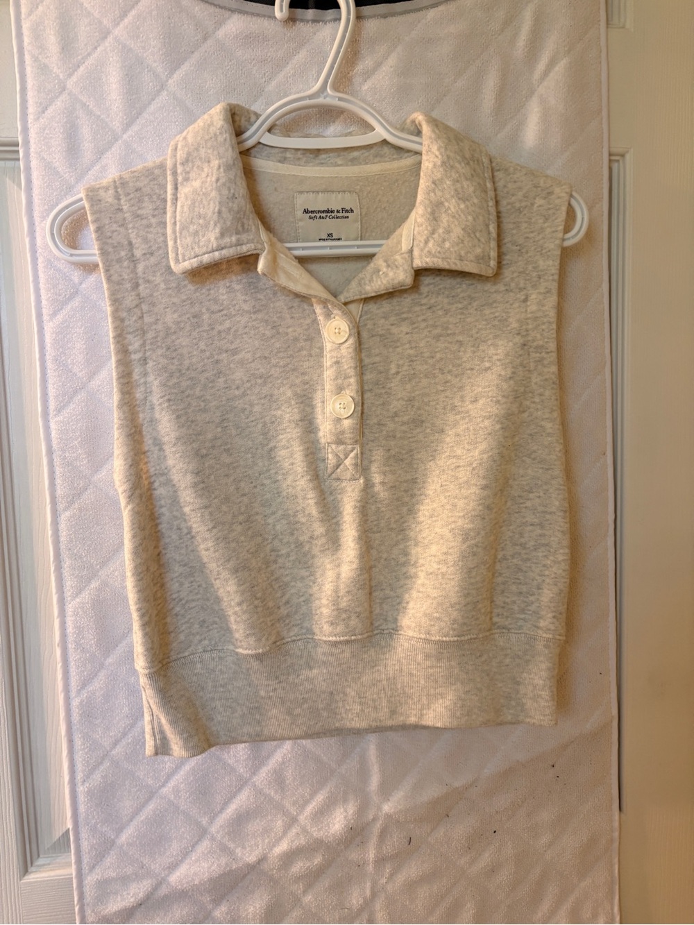 Abercrombie & Fitch Heater Grey Collared Sweater Vest